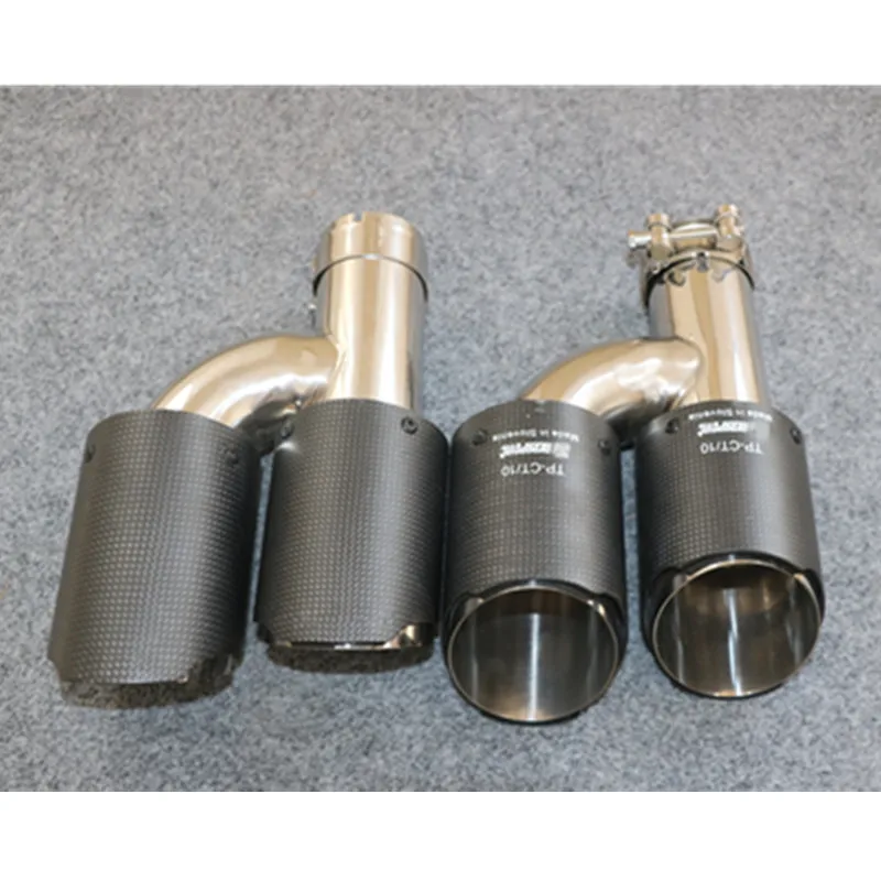 1 пара(левая+ правая) ''H'' Тип Dual Auto akrapovic выхлопная Насадка+ Углеродные выхлопные трубы универсальный глушитель