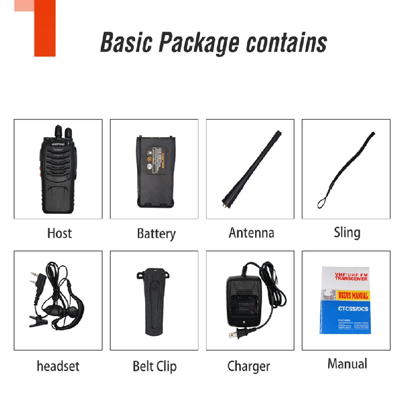 4pcs Baofeng BF-888S Walkie Talkie BF 888S 6KM Portable Two Way Radio Station UHF 400-470MHz Comunicador 5W BF888S Transceiver