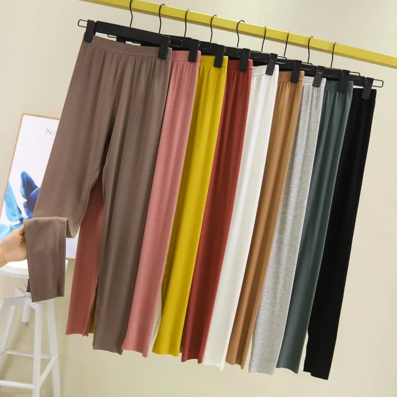 

Женские Универсальные леггинсы Makuluya, с высокой талией, из тонкой модала, большие размеры, эластичные штаны L6