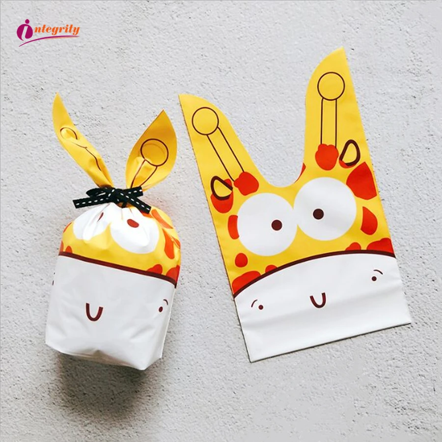 10 шт милый с кроличьими ушами для печенья подарочный пакет пасхального украшения