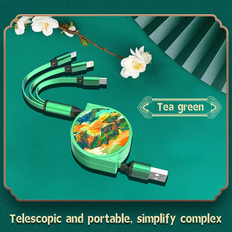 Factory Price 3 in 1 USB Charging Cable Fast Charger Cables for Type-c Android For Mobile Phone iPhone Travel Home Availabl | Электроника