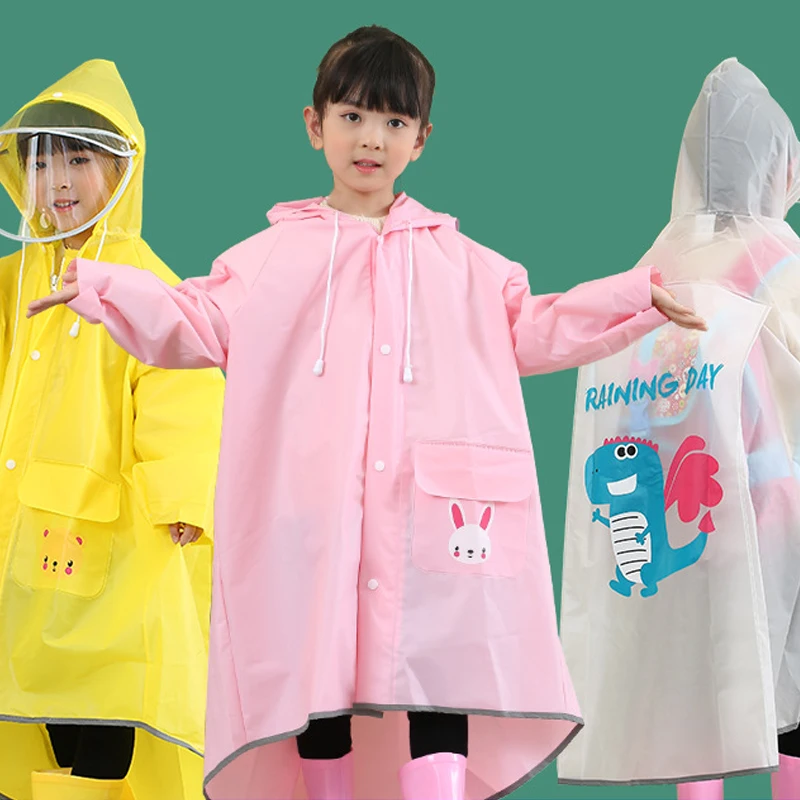 

Cute Children Raincoat Waterproof Boys Girls Jumpsuit Raincoat Student Rainwear Impermeable Poncho Outdoor Trench Jacket Gift