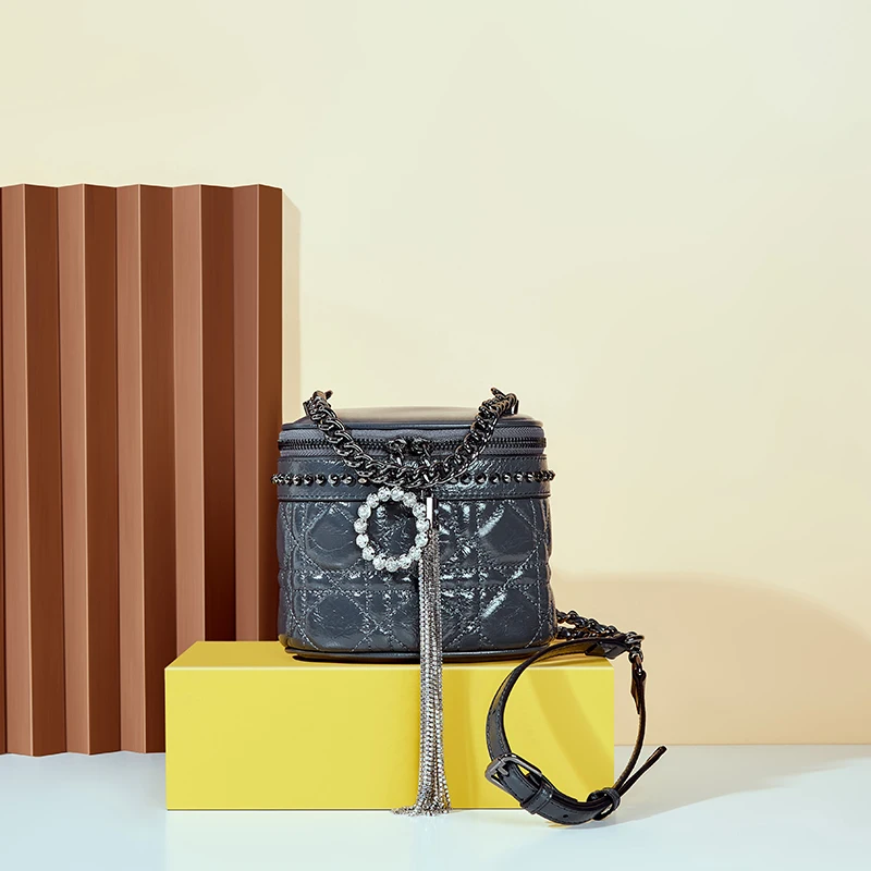 

leather bucket bag women handle bag cowhide lady bag cross body bag