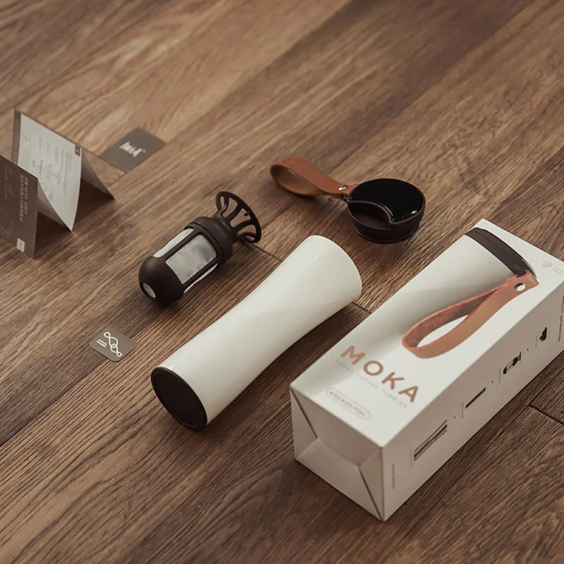 Умная кофейная чашка Xiaomi Kiss kiss fish Moka из нержавеющей стали термовакуумная бутылка
