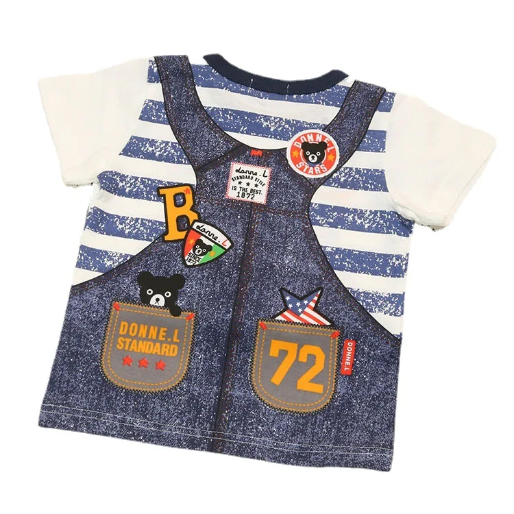 

Korean Children's Clothing New 2021 Summer Boys Short Sleeve T-shirt Wholesale Fashion Tide Brand Children's Clothing