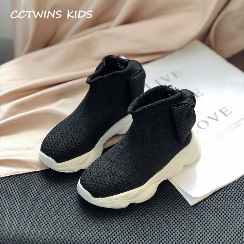 CCTWINS/детская обувь; коллекция года; сезон осень; модные высокие носки с бантом для девочек; повседневные кроссовки для мальчиков; спортивные кроссовки для детей; FH2516