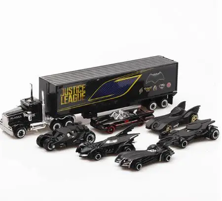 Мстители 1: 64 брелок для автомобильных ключей, набор Batman Batmobile Diecasts железа Spider-man Капитан Америка модель грузового автомобиля игрушки для Для детей - Цвет: 7pcs no box