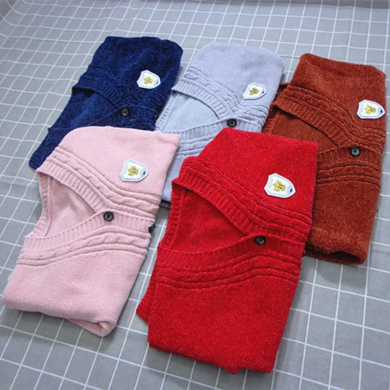 Весна-Осень 2020 вязаный кардиган свитер одежда для маленьких детей Свитера