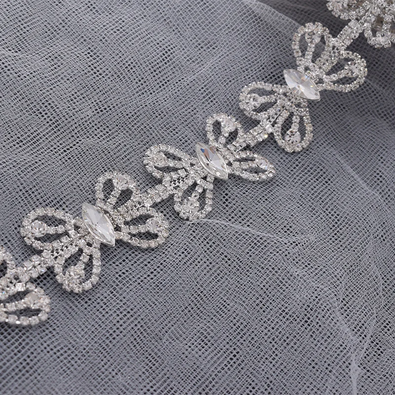 Стразы из хрустального стекла 1 ярд отделка бантом свадебное платье пояс с