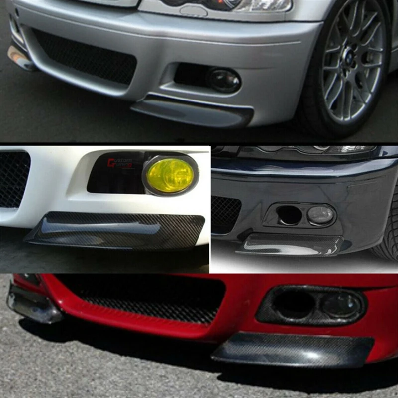 

For-BMW E46 M3 1999-2006 REAL Carbon Fiber Front Bumper Splitter Spoiler Lip