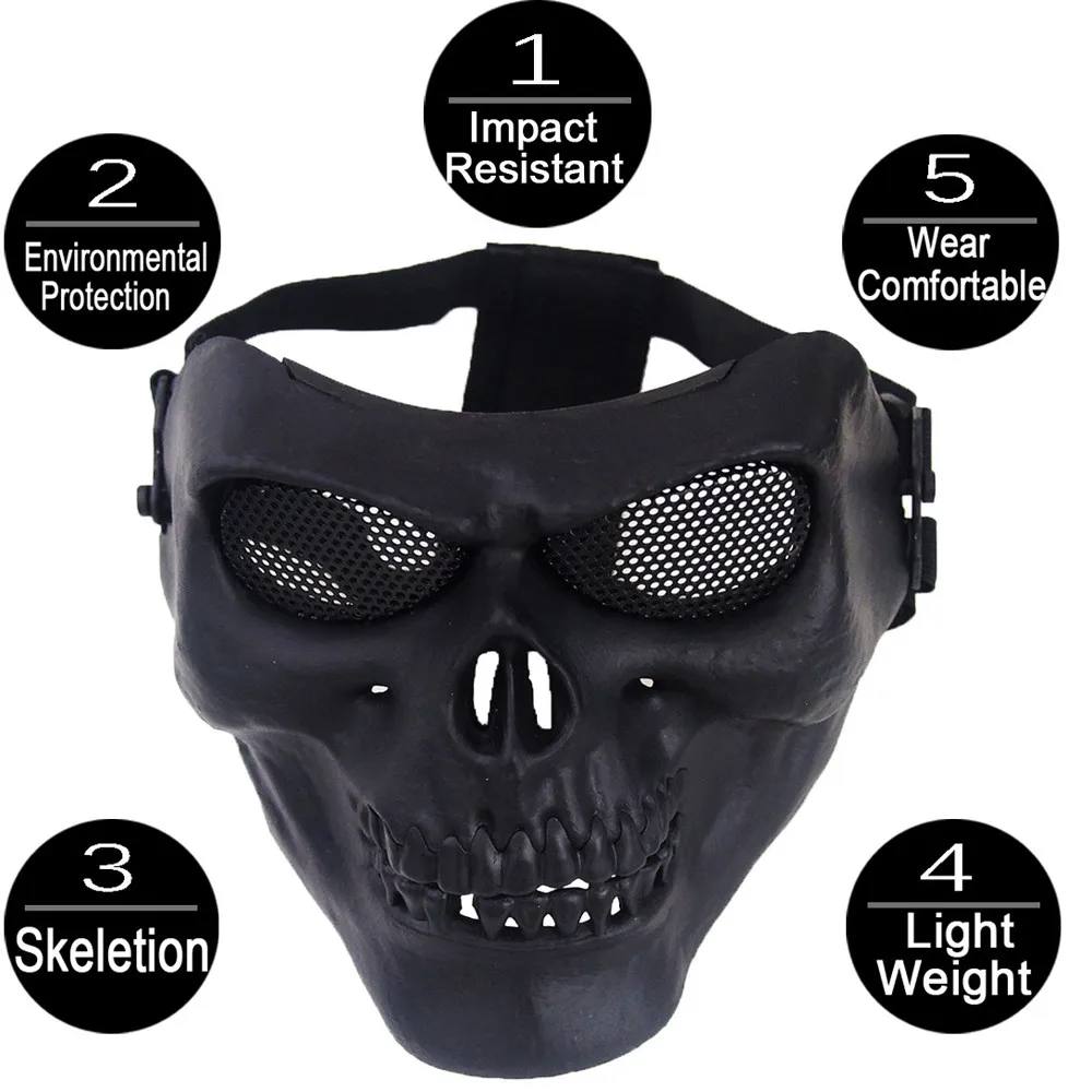 Cool Skull Multi Intball CS Face Mask Ski Bike Motorcycle Outdoor Sports Wear 2020 shield mask #R25 | Дом и сад