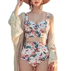 Hirigin Женский комплект бикини бандажный пуш-ап мягкий цветочный купальник 2020 новые костюмы из двух частей купальный костюм бразильская пляжная одежда