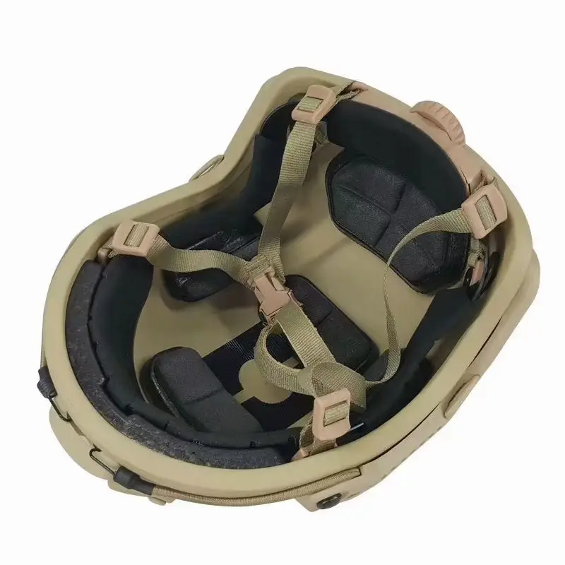 

Bulletproof Helmet PE Material Desert Tan Fast High Cut NIJ IIIA Ballistic Light Weight For Army