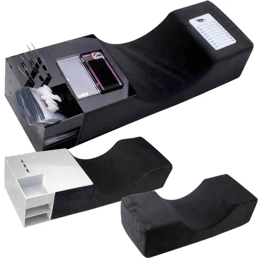 Подушка-органайзер профессиональная для наращивания ресниц из пены с эффектом