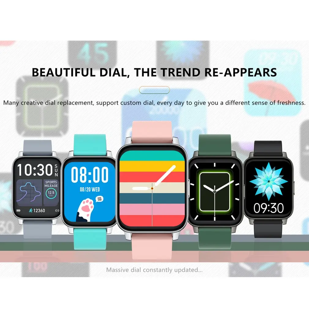 Smart Watch for Women 1.69 inch Touch Screen Fitness Tracker Watch IP67 Waterproof Smartwatch with Heart Rate and Sleep Monitor