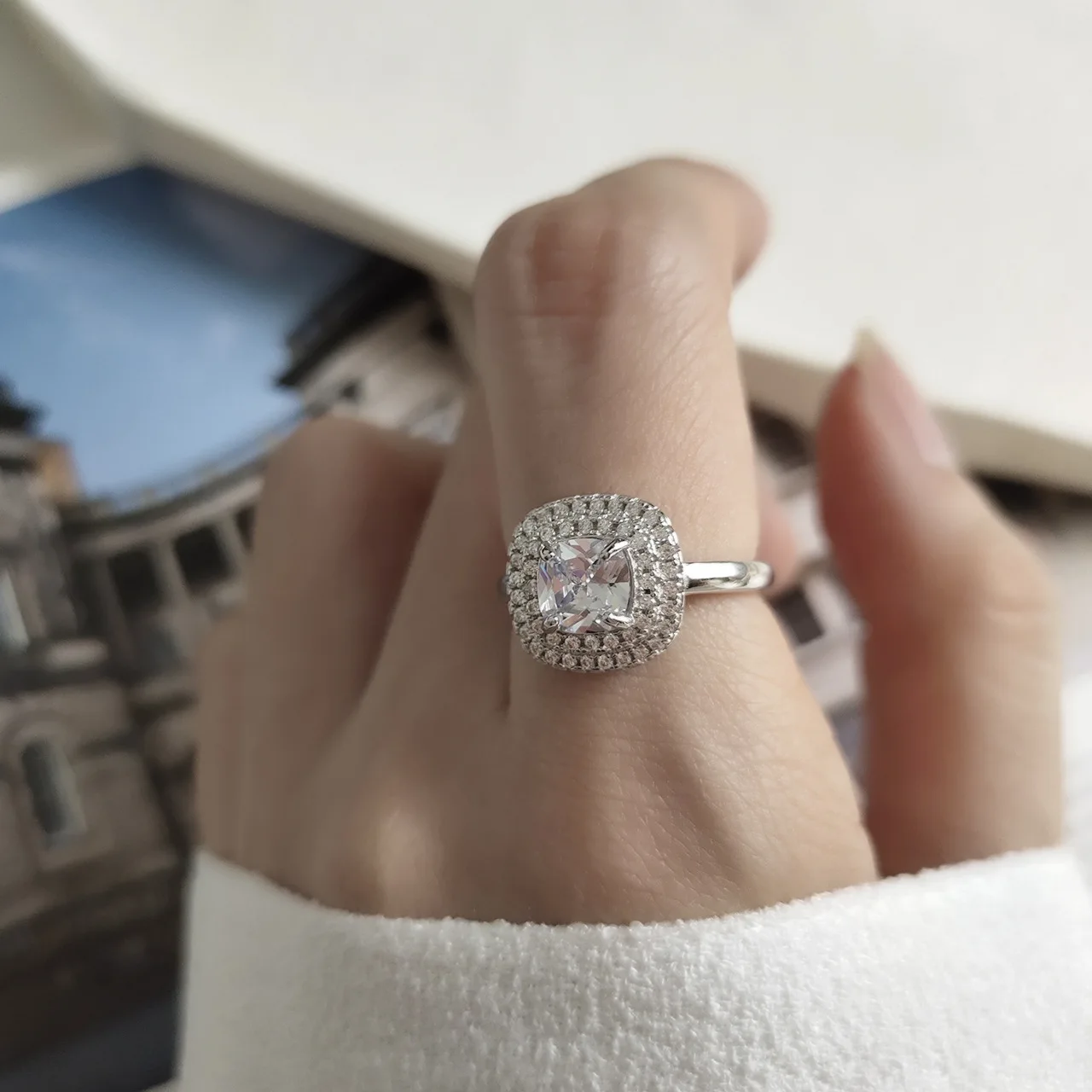 Кольцо женское серебряное в Корейском стиле | Украшения и аксессуары