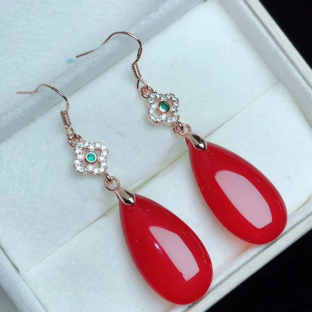 Женские вечерние Ги из серебра 925 пробы с натуральным розовым золотом и