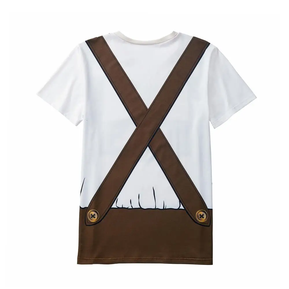 Мужской баварский костюм Октоберфест джемани 3D футболки забавное пиво фестиваль