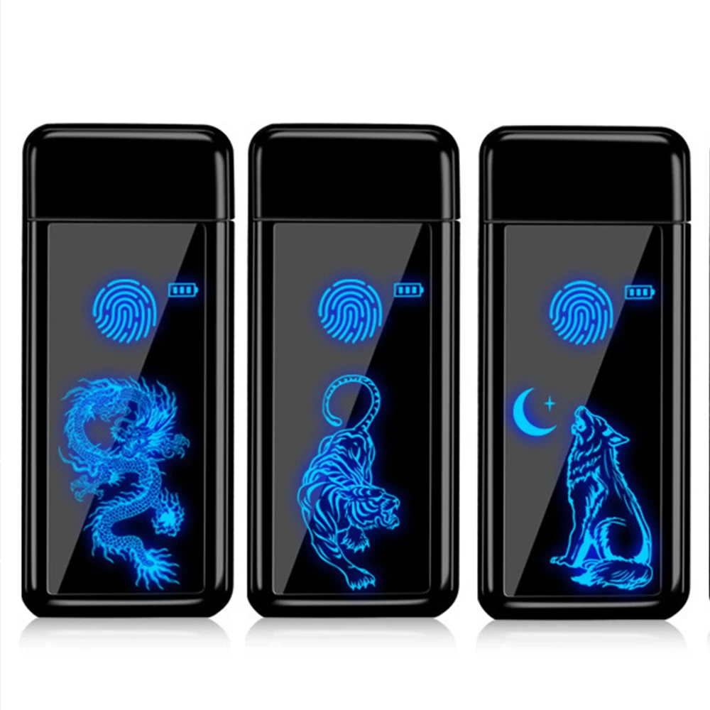 Сенсорный датчик USB Зажигалка индукционный большой экран светодиодный