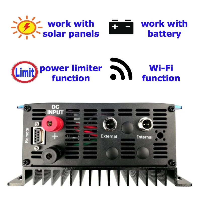 

MPPT Second Grid Tie inverters Communication WIFI Plug for Web/Phone APP online Monitor and inter limiter sensor