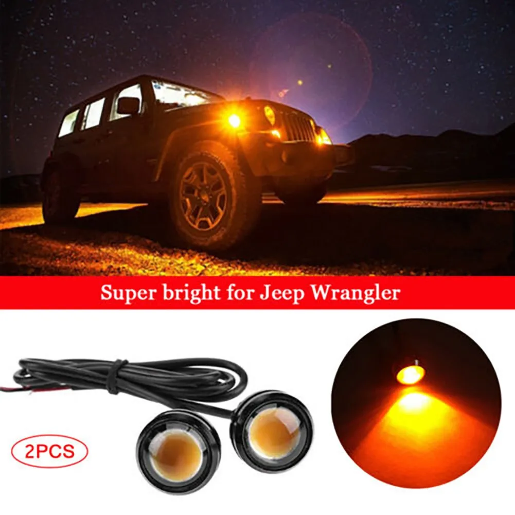 

2X Янтарный светодиодный поворотник Индикаторы Для Jeep Wrangler плоские крылья габаритные огни Светодиодный Фонари янтарного цвета