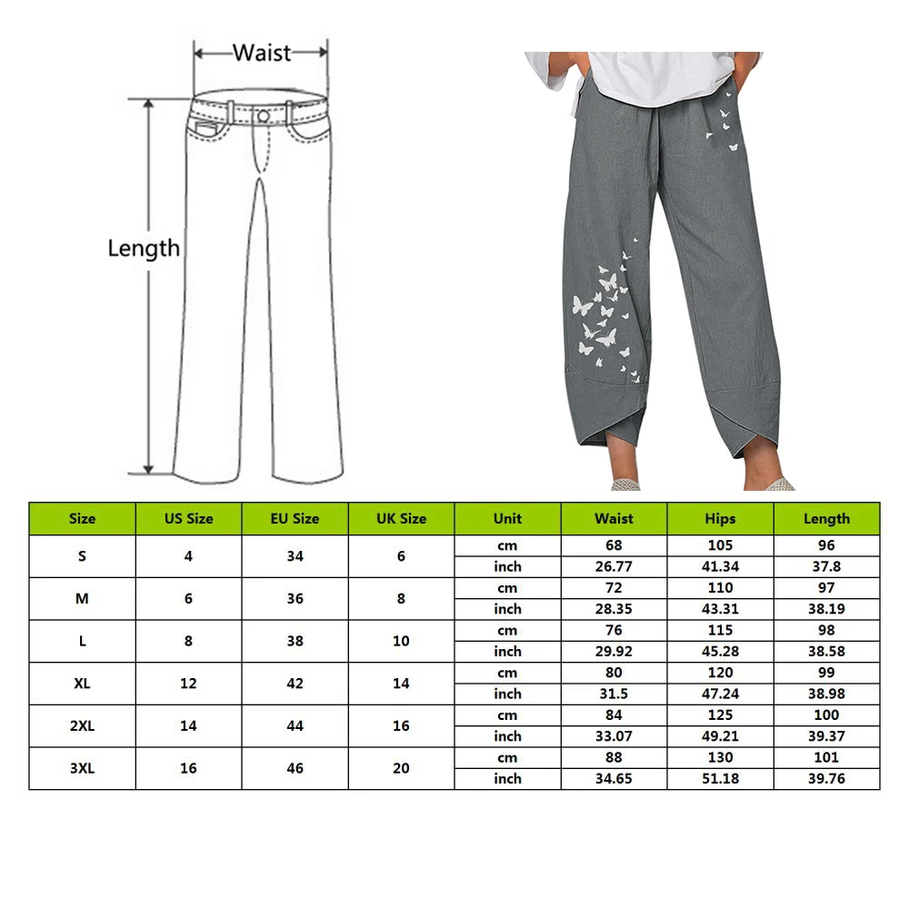 

Women Casual Harem Pants Summer Elastic Waist Wide Leg Pants Vintage Floral Printed Trousers Female Loose Pantalon Plus Size