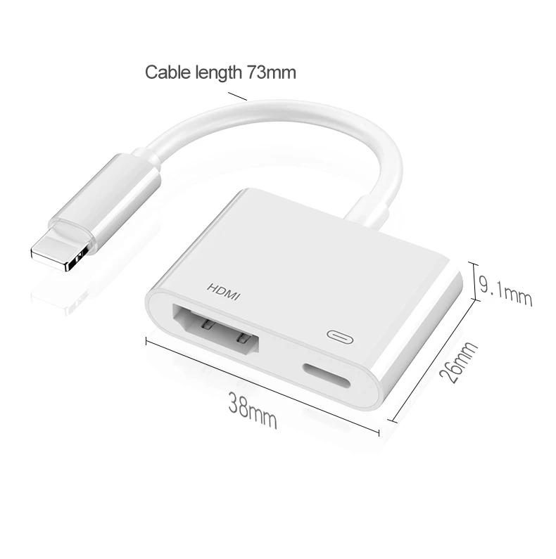 

Lightning To HDMI converter Adapter 1080P Digital AV Adapter Charging Select Phone Accessories for iPhone iPad To TV HD Plug