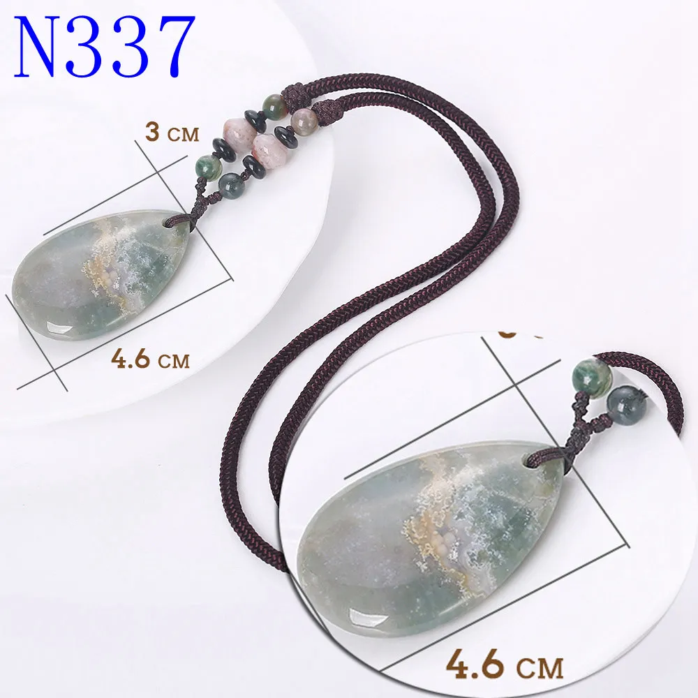 Aquatic agate Yumten воды Висячие Длинные ожерелье розовый кварц свитер цепь драгоценный камень кулон Модные аксессуары ювелирные изделия из натурального камня кристалл ожерелье ювелирные изделия подарки натуральные камни - Цвет камня: Aquatic agate