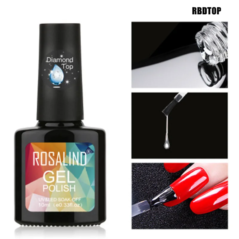 Алмазный Блеск верхнее покрытие УФ гель лак для ногтей лампа замочить от