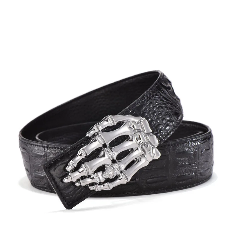Мужские и женские кожаные ремни с крокодиловым узором роскошные брендовые