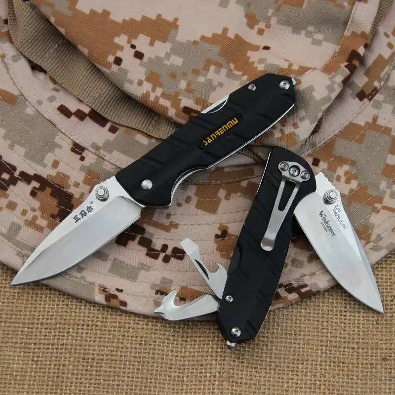 Sanrenmu 7092 EDC карманный складной нож инструменты для выживания со стекловолокном режущий ремень отвертка открывалка для бутылок для кемпинга