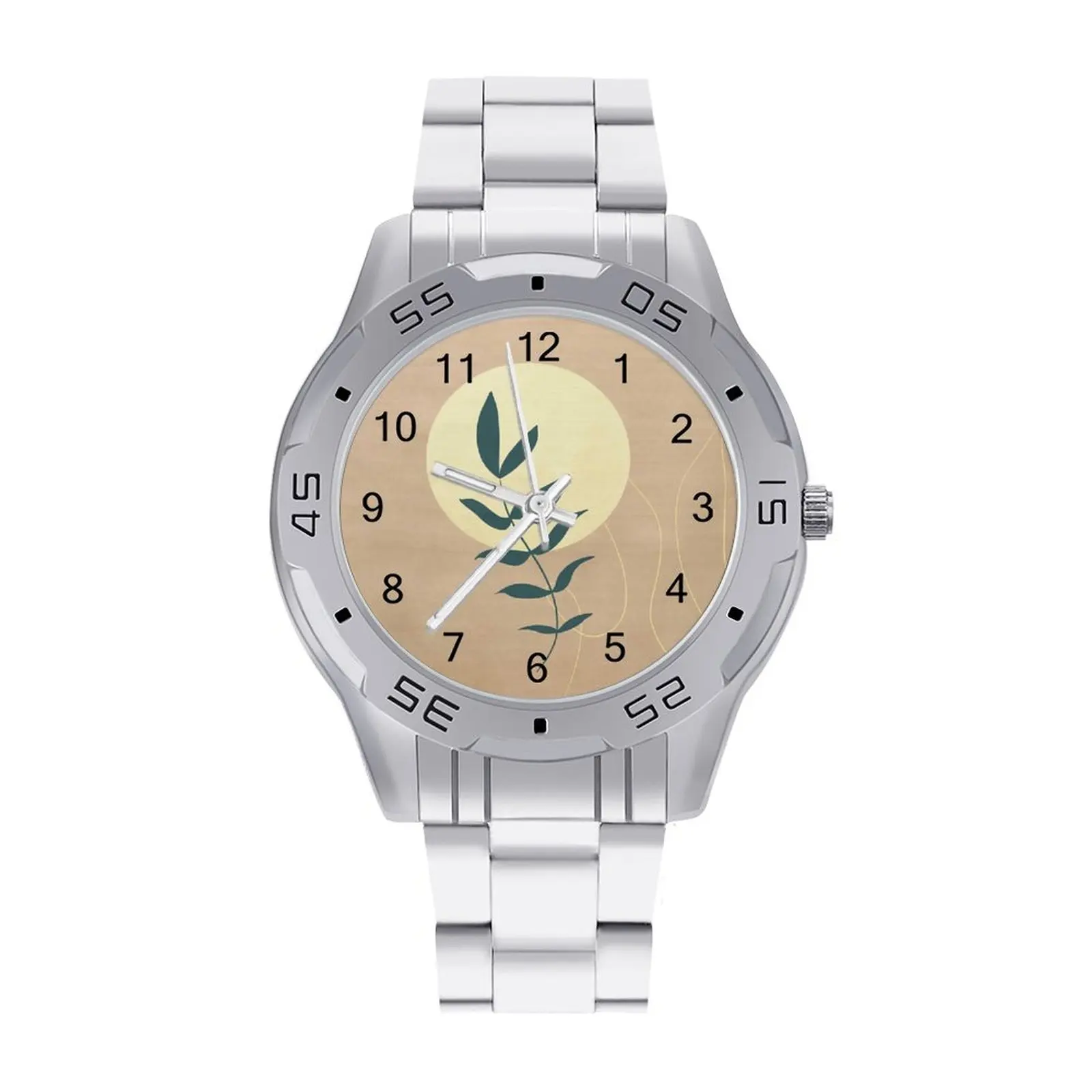 

Sun Moon Quartz Watch Steel Photo Wrist Watch Teens Office Original Affordable Wristwatch