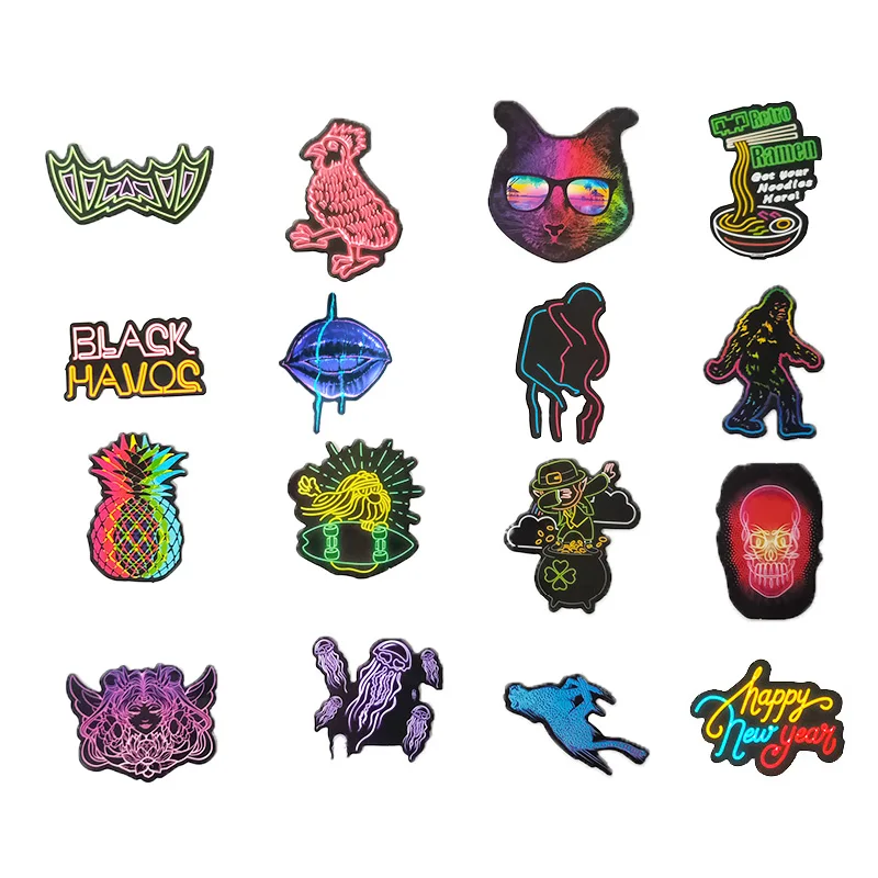 75 шт. неоновая наклейка аниме икона животные персонаж Милая Наклейка детский