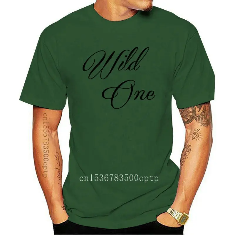 

New Wild One Couple Design Mild Wild T-Shirt For Men Short Sleeve Letters Casual T Shirt Clothes Hombre Size S-3xl Awesome Tee T