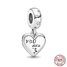 Новинка 2021 г., подвеска-Шарм из серебра 925 пробы в виде сердца и звезд, подходят для оригинальных браслетов Pandora, Женские Ювелирные изделия сделай сам, Maki