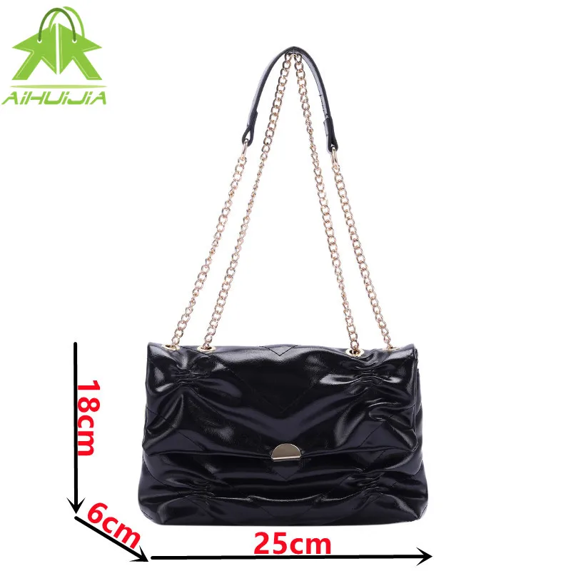 Роскошная плиссированная сумка через плечо для женщин 2021 дизайнерская модная