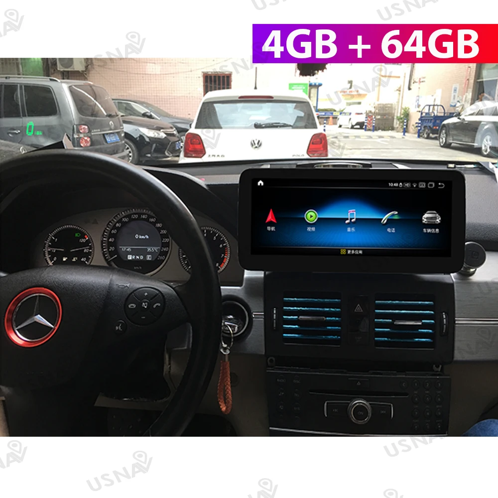 

USNAV Android 10.25 Car Radio for Mercedes Benz GLK X204 2008 -2012 GPS DVD Player Touch Screen Multimedi