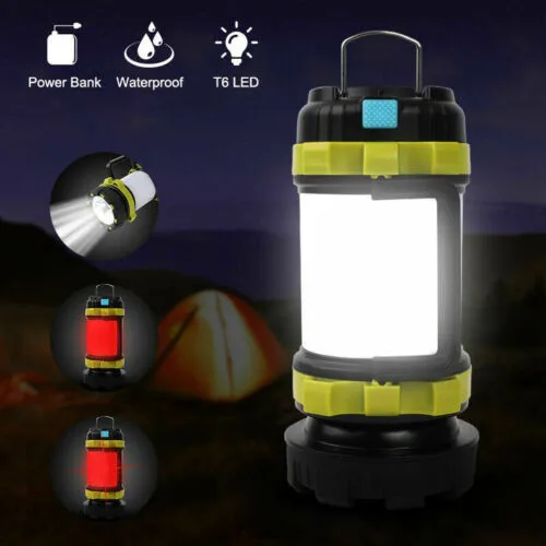 

Camping Tent Lights USB Rechargeable LED Lantern Outdoor Portable Hang Up Torch Multi-functional Warning Light Outdoor Tools