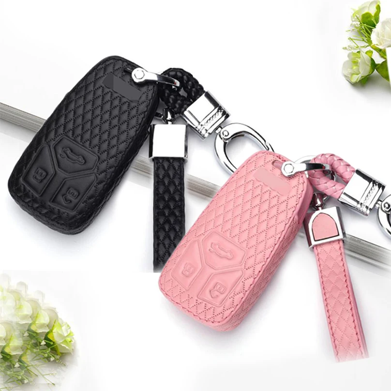 1 шт. кожаные чехлы для автомобильных ключей пульт дистанционного управления с
