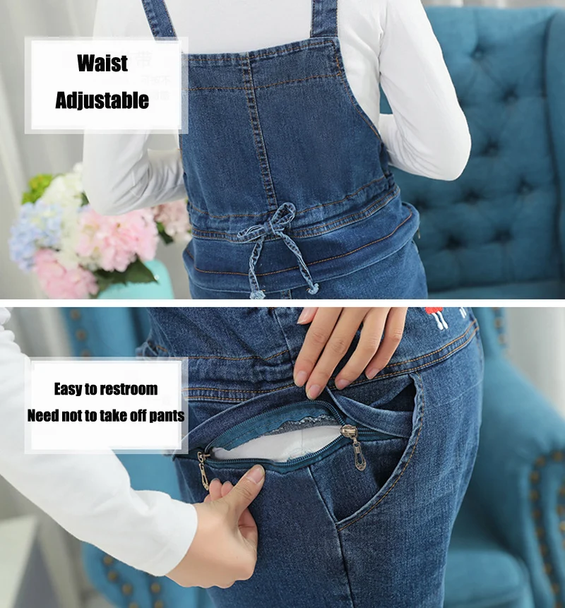 

Jeans Pants Pregnant Women Jumpsuit Maternity Corduroy Casual Pants Spring And Autumn Overalls Roupa Gestante Trousers