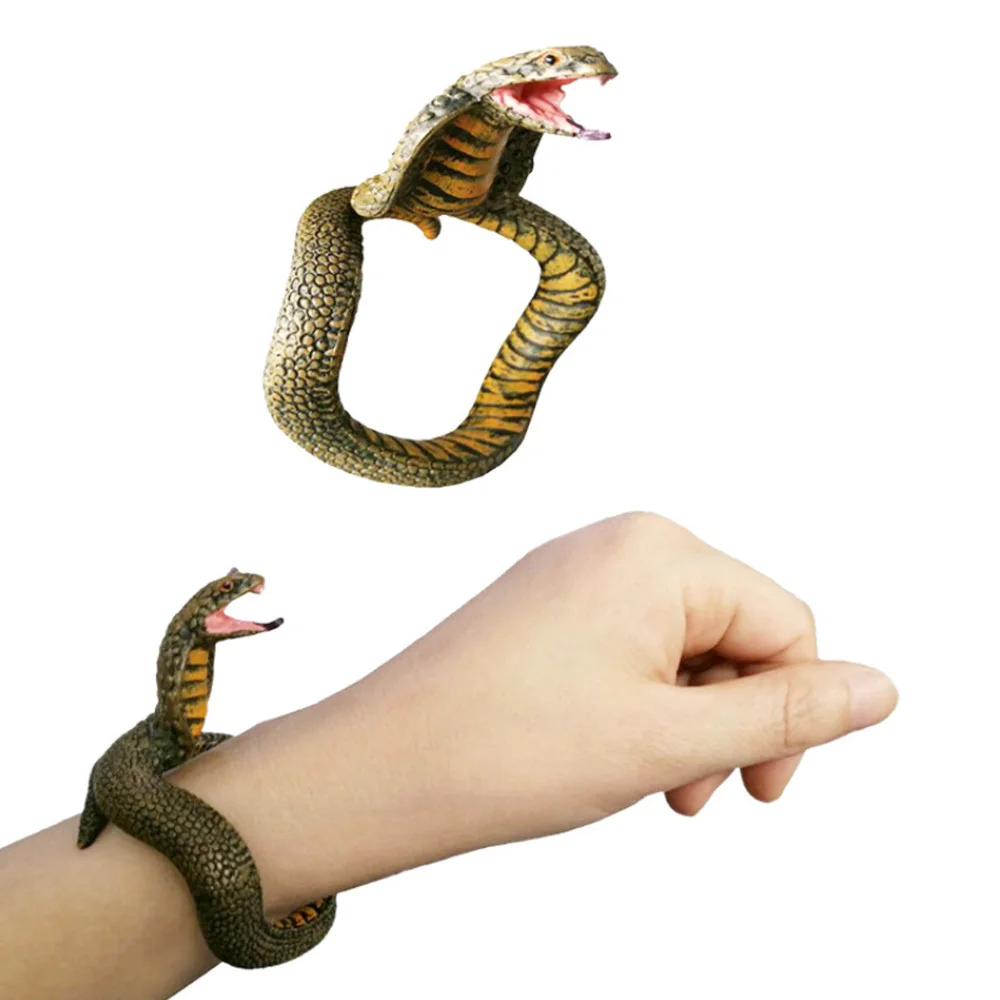 Сделанных своими руками имитация змеиной кожи игрушка-браслет ПВХ Кобра питон