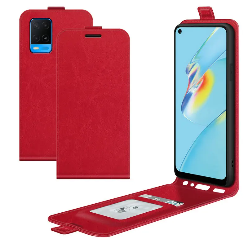 

Кожаный чехол в стиле ретро чехол для Oppo A54 5G 4G Чехол-бумажник для телефона с тисненым рисунком Корпус чехол Fundas