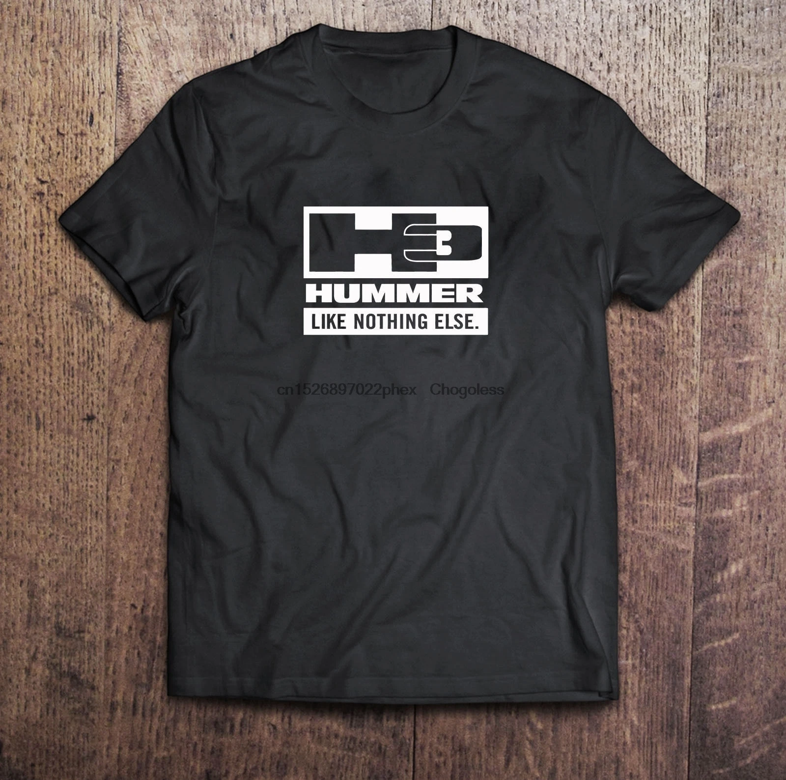 Черная футболка H3 Мужская модная 100% хлопок Спортивная для фитнеса