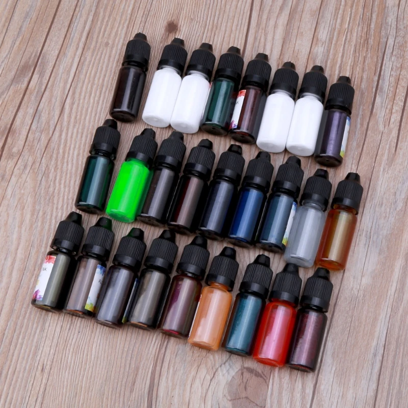 

26 Vibrant Color High Concentrated Alcohol-Based Ink Pigment Epoxy Resin Paint Colour Dye Great for Resin Coaster Making