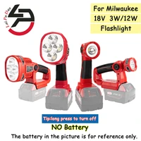 3w12w 18v for milwaukee m18 no batteryno chargerled lamp flashlight li ion battery usb outdoor emergency lighting