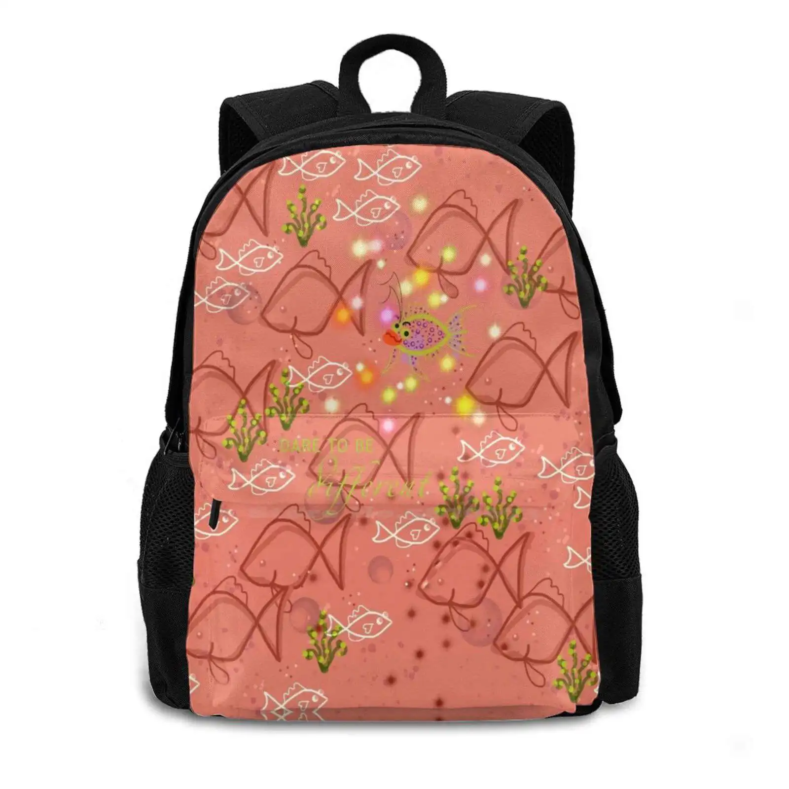 Dare To Be Different 2020-персиковый модный узор дизайн дорожный школьный рюкзак для