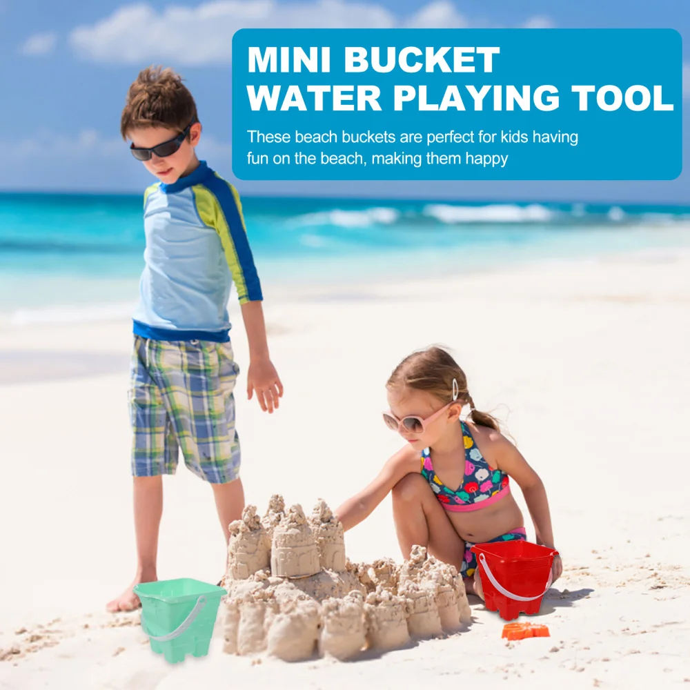 

5pcs Interesting Mini Bucket Child Sand Buckets Beach Bucket