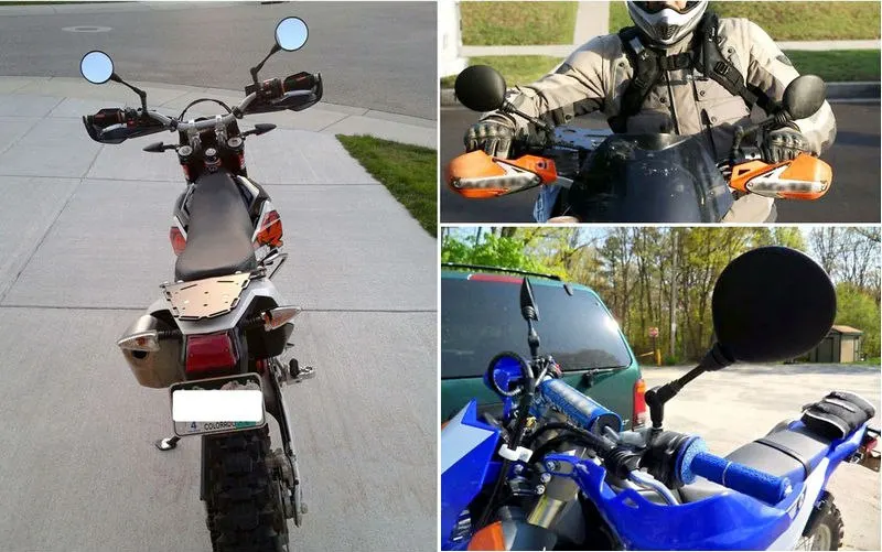 Универсальное складное зеркало заднего вида для мотоцикла ATV Honda CR125 250 XLR AX-1 XR250 XR400