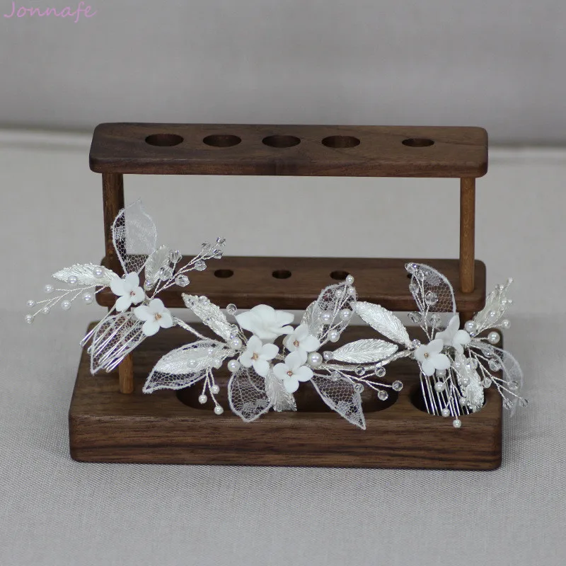 Очаровательная фарфоровая Цветочная Свадебная длинная расческа для волос