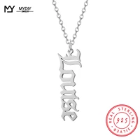 925 sterling silver pendant personalized name necklace retro nameplate necklace souvenir gift jewelry summer product gift 2021